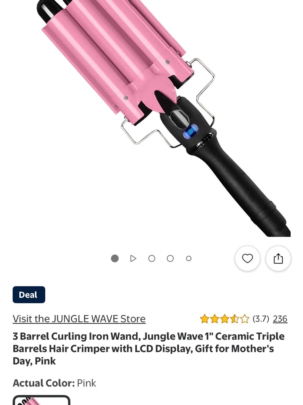 Beauty Queen Triple Barrell Curling Iron